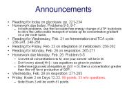 Announcements