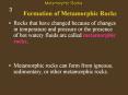Formation of Metamorphic Rocks PowerPoint PPT Presentation