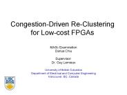 Congestion-Driven Re-Clustering for Low-cost FPGAs