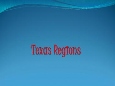 Texas Regions