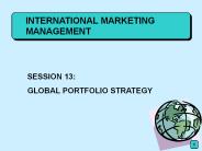 INTERNATIONAL MARKETING MANAGEMENT