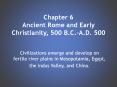 Chapter 6 Ancient Rome and Early Christianity, 500 B.C. PowerPoint PPT Presentation