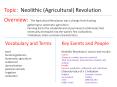 Topic: Neolithic (Agricultural) Revolution PowerPoint PPT Presentation