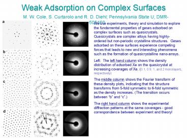 Weak Adsorption on Complex Surfaces