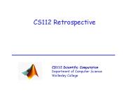 CS112 Retrospective