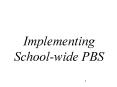Implementing School-wide PBS PowerPoint PPT Presentation