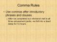 Comma Rules PowerPoint PPT Presentation