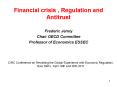 Financial crisis , Regulation and Antitrust PowerPoint PPT Presentation