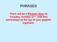 PHRASES PowerPoint PPT Presentation