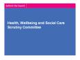 Health, Wellbeing and Social Care Scrutiny Committee PowerPoint PPT Presentation