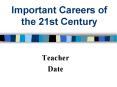 Important Careers of the 21st Century PowerPoint PPT Presentation