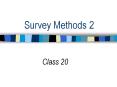 Survey Methods 2 PowerPoint PPT Presentation