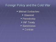 Foreign Policy and the Cold War