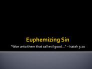Euphemizing Sin