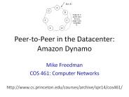 Peer-to-Peer in the Datacenter: Amazon Dynamo