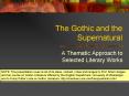 The Gothic and the Supernatural PowerPoint PPT Presentation