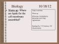 Biology         10/18/12 PowerPoint PPT Presentation