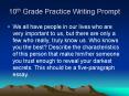 10th Grade Practice Writing Prompt PowerPoint PPT Presentation