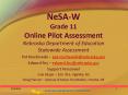NeSA-W Grade 11 Online Pilot Assessment PowerPoint PPT Presentation