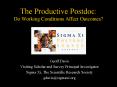 The Productive Postdoc: Do Working Conditions Affect Outcomes? PowerPoint PPT Presentation