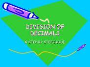 DIVISION OF DECIMALS