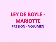 LEY DE BOYLE - MARIOTTE