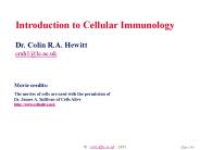 Introduction to Cellular Immunology