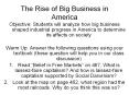 The Rise of Big Business in America PowerPoint PPT Presentation