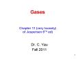 Gases  Chapter 11 (very loosely) of Jespersen 6TH ed) PowerPoint PPT Presentation