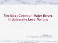 The Most Common Major Errors PowerPoint PPT Presentation