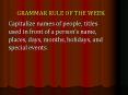 GRAMMAR RULE OF THE WEEK PowerPoint PPT Presentation
