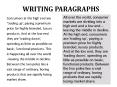 WRITING PARAGRAPHS PowerPoint PPT Presentation