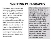 WRITING PARAGRAPHS