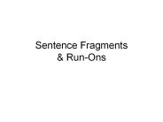 Sentence Fragments