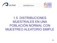 1.5. DISTRIBUCIONES MUESTRALES EN UNA POBLACI