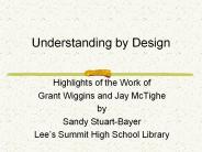 Understanding by Design