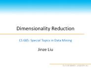 Dimensionality Reduction