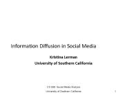 CS 599: Social Media Analysis