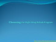 Choosing the Right Drug Rehab Program