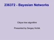 236372 - Bayesian Networks