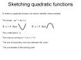 Sketching quadratic functions PowerPoint PPT Presentation