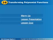 Transforming Polynomial Functions