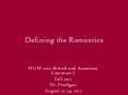 Defining the Romantics PowerPoint PPT Presentation