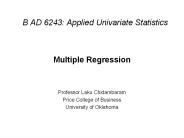 B AD 6243: Applied Univariate Statistics