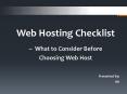 Web Hosting Checklist! PowerPoint PPT Presentation