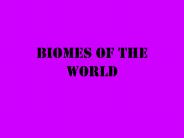 Biomes of the World