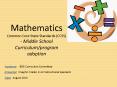Mathematics Common Core State Standards (CCSS) - Middle School Curriculum/program adoption PowerPoint PPT Presentation