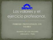 FORMANDO PROFESIONALES CON VALORES