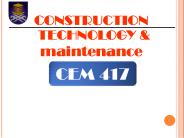 CONSTRUCTION TECHNOLOGY
