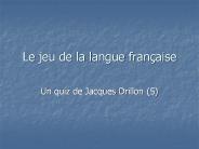 Le jeu de la langue fran